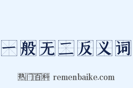 一般无二反义词是什么意思的图片